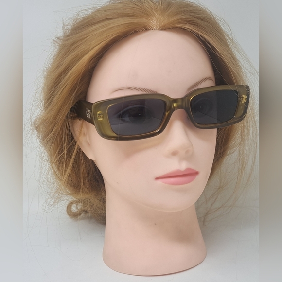 Gucci Womens Sunglasses Tom Ford Y2K Green Black Rectangle GG 2409/N/S 49-19-135 - Picture 5 of 16